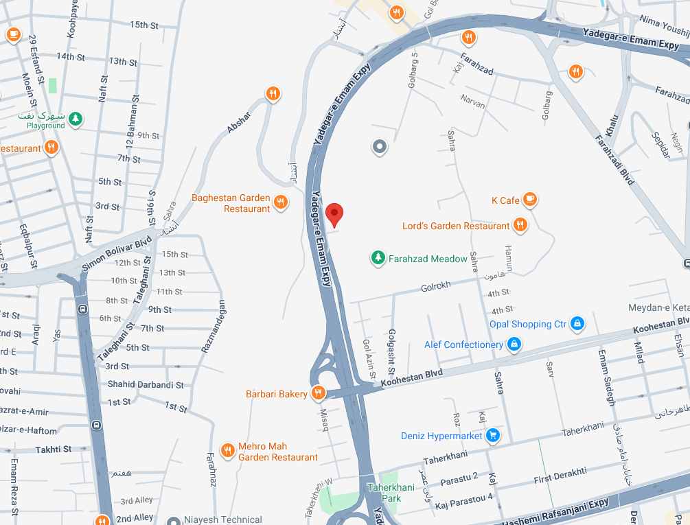 لوکیشن تعمیرگاه تهران بی ام و